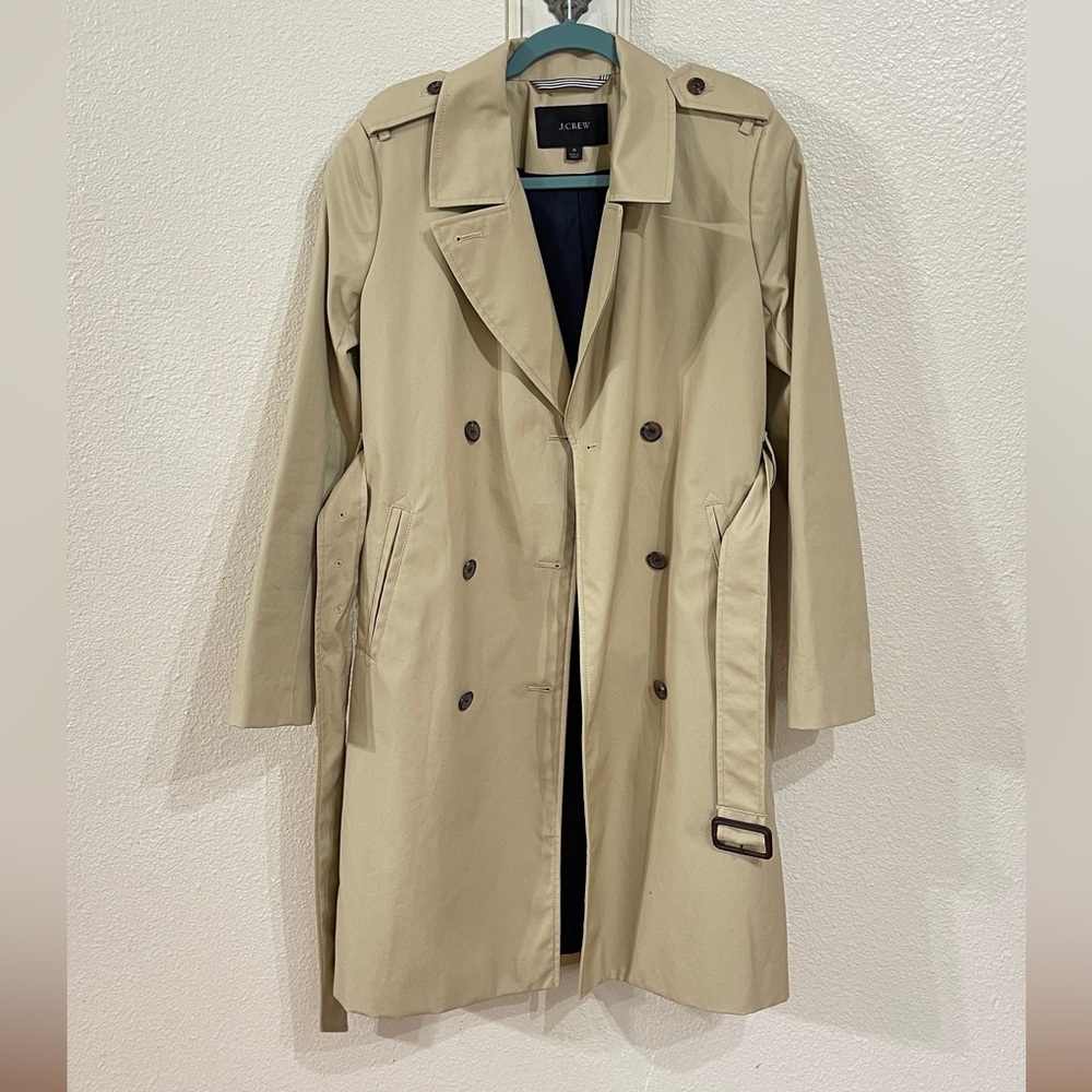 J. Crew Tan Trench Coat